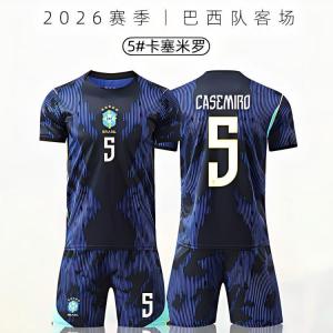 2026 Customized Brazil National Team Soccer Jersey Set for World Cup in the US Canada and Mexico Home and Away Childrens Training Uniforms