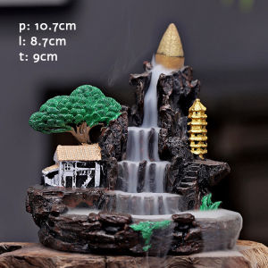 Asap Terjun Tebing Langit Bahan Resin Pembakar dupa resin Gratis 120 Dupa Aromaterapi Campur Pengharum