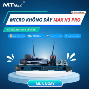 Micro Đầu Thu MTMax H3 Pro Cao Cấp Chuyên Dùng Karaoke Gia Đình Phòng Trà Quán Bar Chống Hú Tốt Cho Âm Thanh Chuẩn Trong Ấm Áp