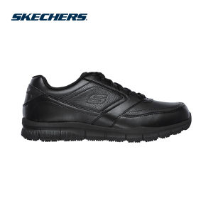 Skechers สเก็ตเชอร์ส รองเท้าผู้ชาย Men Work Nampa Slip Resistant Work Shoes - 77156-BLK Memory Foam Electrical Hazard Relaxed Fit