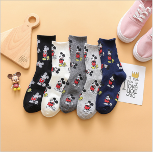 [BUNDLE OF 2] Women tube socks mickey cotton socks trendy fashion socks young socks girl socks
