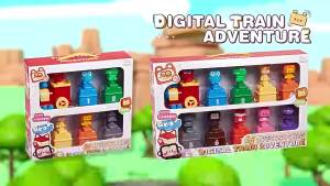 Digital Train Montessori Toy Color Sorting Number Cognition Early Education Toy Animal Finger Puppet Game Gifts for Kid Boy Girl