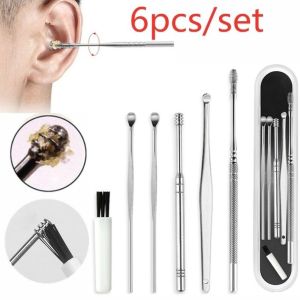 🔥ส่งเร็วทันใจ🔥ร้านไทย100%🔥ชุดไม้แคะหูสแตนเลส เซ็ท6ชิ้น ที่แคะหู อุปกรณ์แคะหู พร้อมกล่องใส่สวยงาม ชุดไม้แคะหู ชุดแคะหู ไม้แคะหู ที่เช็ดหู เครื่องมือทำความสะอาดหู เครื่องมือกําจัดขี้หู เป็นมิตรกับผิว ปั่นขี้หู อุปกรณ์ทำความสะอาดรูหู ราคาถูก พร้อมส่ง