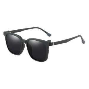 Ultralight 3-in-1 sunglasses Magnetic clip lens night vision goggles 1 mirror 3-purpose mens square frame glasses