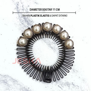 Bando plastik sisir rambut jepit simple fleksibel elastis aesthetic bulat melingkar anak perempuan fashion lucu gemoy estetik cantik