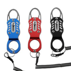 RIVVY Portable Fishing Tackle Lip Clip Grabber Tool Fishing Plier Fish Grip Fish Controller Fish Grip Lip Clamp Fishing Gripper