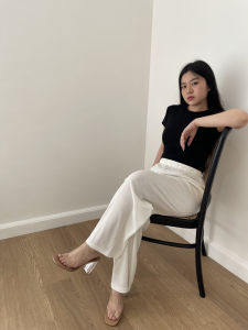 MON Kulot Rib Knit l Celana Panjang Wanita l Kulot Rajut Panjang