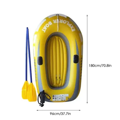 【Top-Rated Product】 Inflatable Boat 2 People Pvc Canoe Kayak Rubber Dinghy Thicken Foldable Drifting Fishing Boat Raft With Air Pump And Paddles