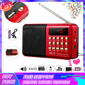 【3-day delivery】 Rechargeable FM Radio Portable Music Player with USB SD TF Card MP3 Playback Built-in 18650 Rechargeable Battery Mini Handheld Speaker for Home Outdoor Travel Camping Emergency Kitchen Use