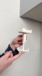 Không có khoan 360 ° giác hút quay móc 6-Claw dụng cụ nhà bếp chủ tường & gắn trên đỉnh thìa thìa treo giá lưu trữ