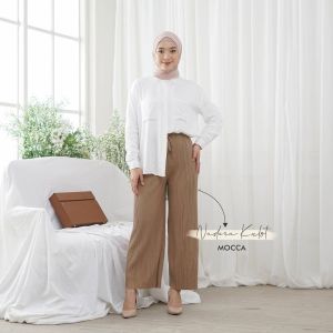 Celana Kulot Plisket Lidi Premium/ Zarra Kulot Panjang Wanita