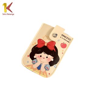 Satu Keluarga Dompet Kartu Wanita Karakter Lucu C1314 Card Holder Slot Model Tarik Universal