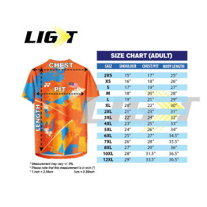 BIG SIZE Jersey Badminton Orange Team Open Series Sport Big Size Baju Besar Oversized Sukan XS-5XLS-5XL