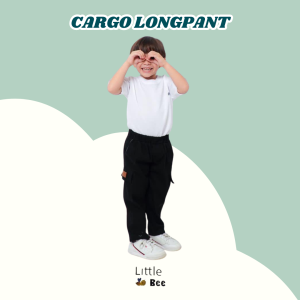 Cargo Anak Longpant LittleBee Warna Hitam Size 1-5 Tahun