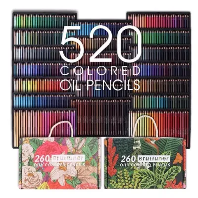 Cứu nguy cho dân vẽ đây rồi! Set chì màu dầu Brutfuner 520 màu siêu phẩm. Màu sắc bắt mắt lên nét cực chi tiết. Quà tặng lý tưởng cho người yêu nghệ thuật.