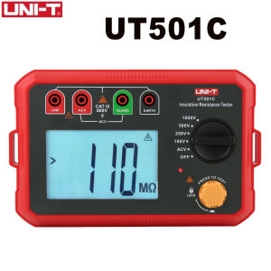 UNI-T Digital Megohmmeter UT502C 2500V เครื่องทดสอบความต้านทานฉนวน Ommeter Megometer Ground เมตร Backlight Auto Range