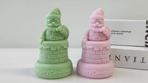 Christmas Santa Claus Silicone Mold Creative Santa Shape Scented Making Silicone Mold for Christmas Party