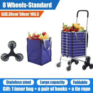 Portable Stair Climbing Shopping Cart for Groceries & Hand cart 2-in-1