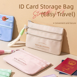 CRNGW 3 Layer ID Card Storage Bag Safe Waterproof Passport Holder Wallet Convenient Simple Plane Ticket Bag Daily Use