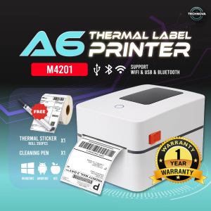 SOONMARK M4201 | A6 Waybill Thermal Printer Shipping Label Printer Barcode Consignment Note Printer