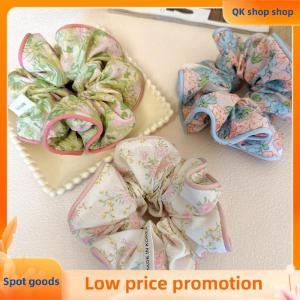 ✨QK shop✨ Korean Fashion Floral Scrunchies Women Girls Elastic Hair Rubber Band Accessories Tie Hair Ring Rope Headdress Headwear