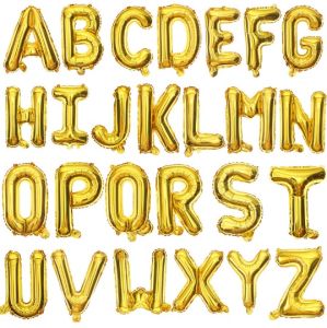 HX182 Balon Foil Huruf Abjad Nama Happy Birthday Letter 16 inch 40 cm (harga per huruf)