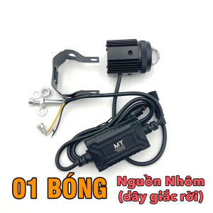 Đèn trợ sáng bi cầu 2 màu chính hãng (loại tốt) max sáng tiết kiệm điện cho xe máy