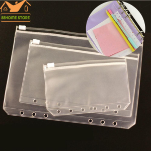 【88HomeStore】1PCS A5/A6/A7 File Manager Storage Folder Standard Transparent PVC loose-leaf Bag With Custom Zipper To Archive Binder Files Manager Office Supplies