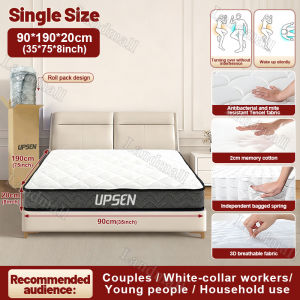 【10 Years Warranty】 Memory Spring Foam Mattress Single/Twin/Double/Queen/King Size Foam Mattress For Bed Family Size