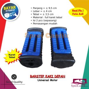[PROMO] Barstep Depan Universal - Karet Pijakan Kaki Pustep Pedal Injakan Kaki Variasi Semua Motor Bebek