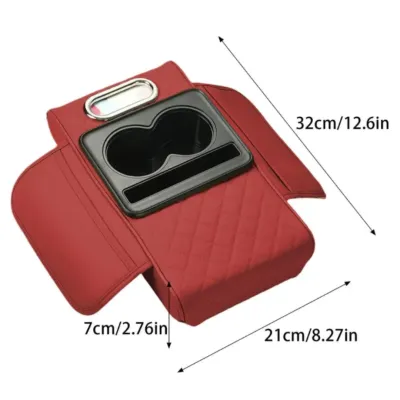 Car Armrest Storage Box Multifunctional Tissue Box Cup Holder Universal Car Center Console Organizer