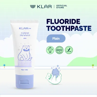 KLAR Kids Flouride Toothpaste | Pasta Gigi Premium Bayi & Anak Untuk Merawat Enamel Gigi & Mencegah Gigi Berlubang [50gr]