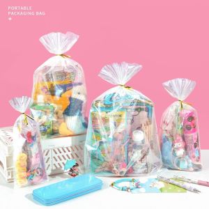 50Pcs Iridescent Laser Clear Candy Bags PE Transparent Snack Pouches Birthday Wedding Party Gift Packaging Bags