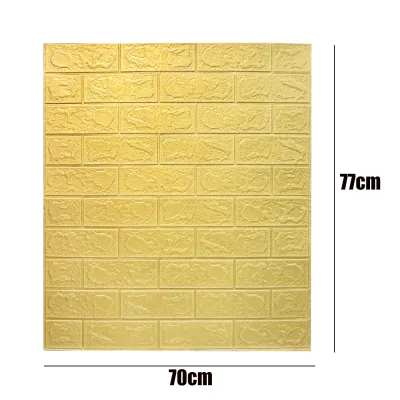 10ชิ้น 70*77cm แผงติดผนัง 3 มิติ / วอลเปเปอร์ลายอิฐสีขาว แบบติดและลอกออกได้ / โฟมกาวในตัว กันน้ำ ลายอิฐเทียม / สำหรับห้องนอน ห้องน้ำ ห้องนั่งเล่น