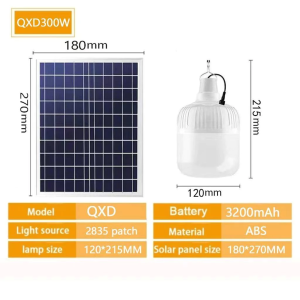 MS/300W/500W/1000W/Solar Bulb Light Outdoor Waterproof Solar Indoor Portable Bulbs Led Lamp With Remote