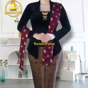 kebaya kutu baru Bludru polos / kebaya remaja / kebaya ibu-ibu / kebaya nenek/ kebaya moderen / baju kebaya