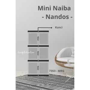 LEMARI PAKAIAN PLASTIK SERBAGUNA SUSUN 5 KUNCI NAIBA NANDOS 7355 [NAIBOX]