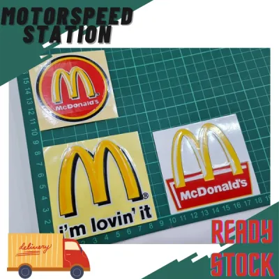STICKER Pantul Cutting Mcd Mcdonalds Stiker Motor Reflective