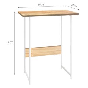 AI Home💕โต๊ะคอมพิวเตอร์ โต๊ะไม้ โต๊ะทำงาน โต๊ะวางของ โต๊ะคอมComputer Desk หน้าโต๊ะไม้ขนาด 68x60x28cm