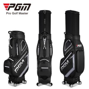 PGM Thicken 5 Way Divider Waterproof Retractable Golf Travel Bag with 4 Way Wheels and Brake System QB098