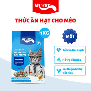 Thức ăn cho mèo MRVET dạng hạt T3 mới gói 1KG cải thiện đường tiết niệu dùng cho mèo mọi lứa tuổi - T3 PETS SHOP