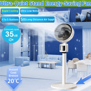 Ultra-Quiet Floor-Standing Energy-Saving Circulation Fan Timer Setting Adjustable Height Oscillating Fan