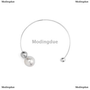 [COD] Modingdue Open Circle With CCB Imitation Ball Choker Necklace For Women Elegant Wedding Collar Torques Fashion Jewelry For Neck