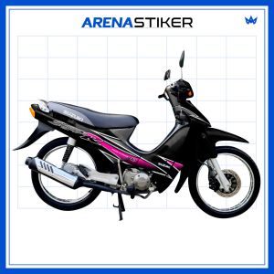 SH41c Sticker Shogun Kebo Stiker Striping Lis Suzuki Shogun 110 R 2000 - 2003 Variasi Retro Design Lz