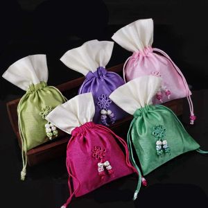 COLOO Chinese Knot Drawstring Storage Bag Candy Bag Perfume Spice Bag Chinese Style Sachet Gift Gift Bag Tassel Small Pouch Ladies