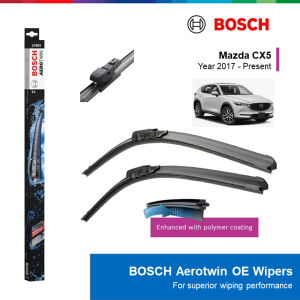 BỘ GẠT MƯA BOSCH AEROTWIN EURO SET A398S 24" & 18": MAZDA CX5 ĐỜI XE 2017 ĐẾN NAY
