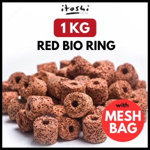 ITOSHI Breathing Ceramic Ring 1KG Nano Red Bio Ring Biological Aquarium Filter Media Bacteria House