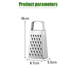 4 Side Food Vegetable Grater Kitchen Cheese Grater Slicer Vegetable Grater Multi Function Slicer Stainless Steel Handheld Grater for Kitchen