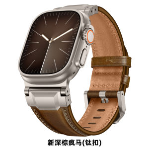 Business Leather Bracelet For Apple Watch Ultra 3/2 49mm 46mm 45mm 44mm Men Straps For iWatch Series 11 10 9 8 7 6 5 4 SE 3 Band