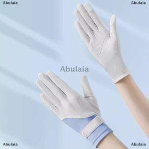 [COD] Abulaia 1 Pair Sun Protection Gloves One Size Sunscreen Breathable Anti-UV Cooling Fabric Slip Gloves For Outdoor Cycling Driving